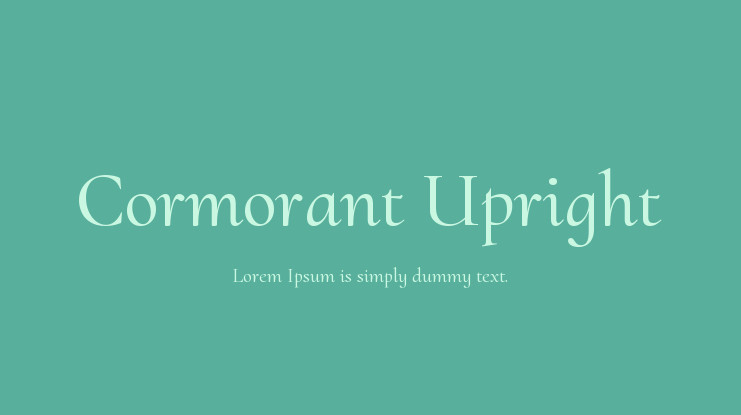 Schriftart Cormorant Upright