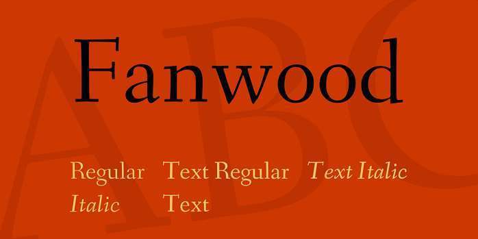 Schriftart Fanwood Text