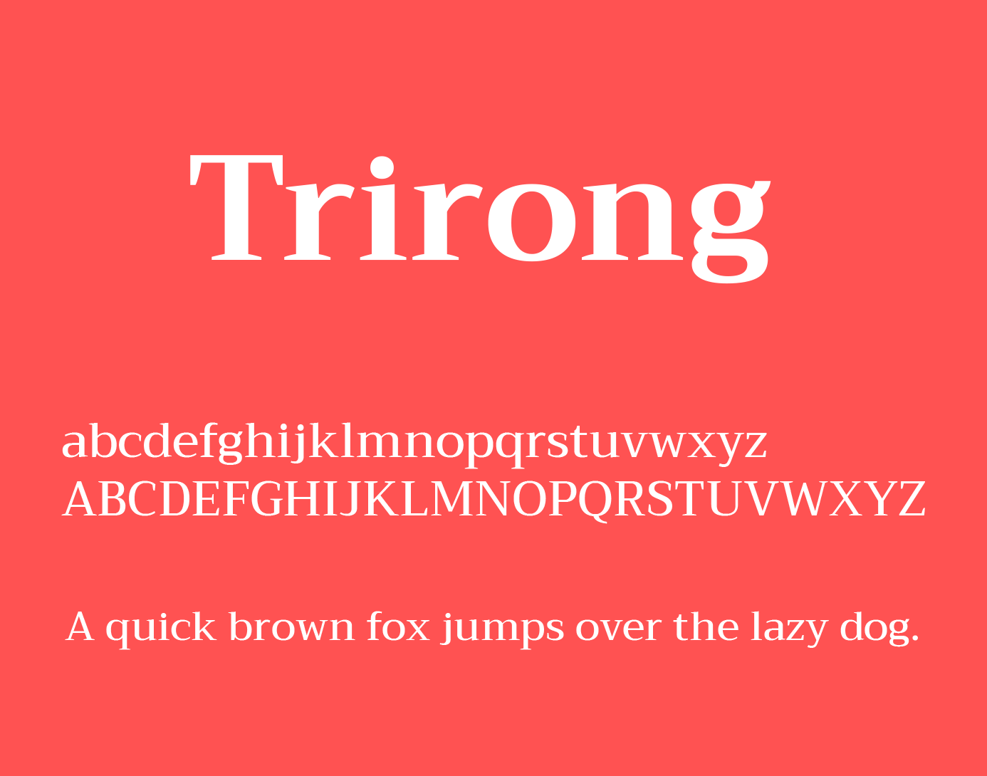Schriftart Trirong