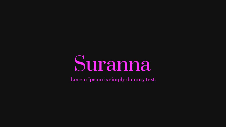 Schriftart Suranna