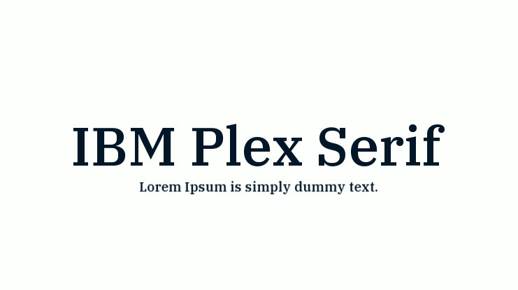 Schriftart IBM Plex Serif