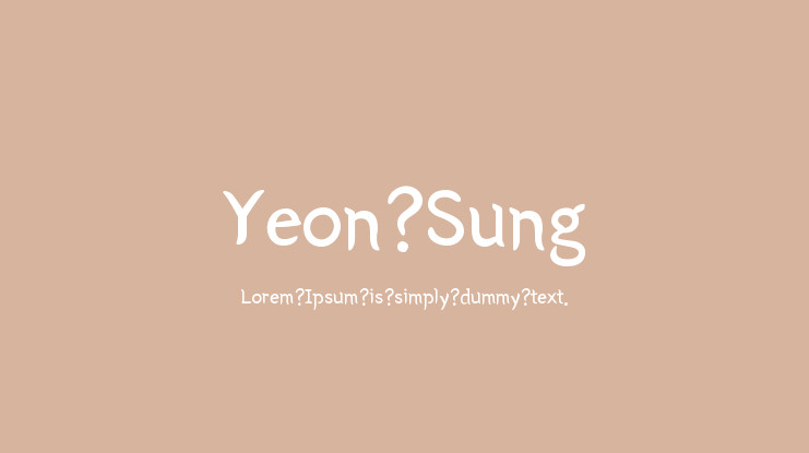 Schriftart Yeon Sung