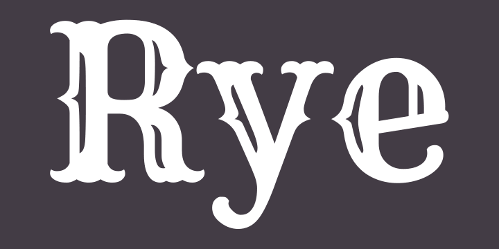 Schriftart Rye
