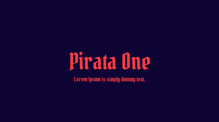 Schriftart Pirata One