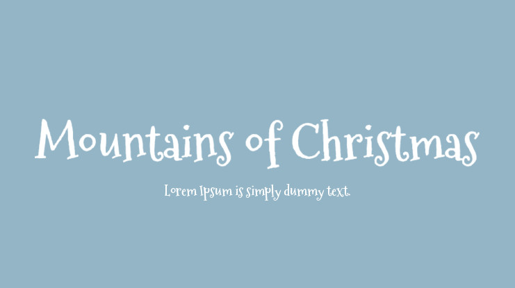 Schriftart Mountains of Christmas