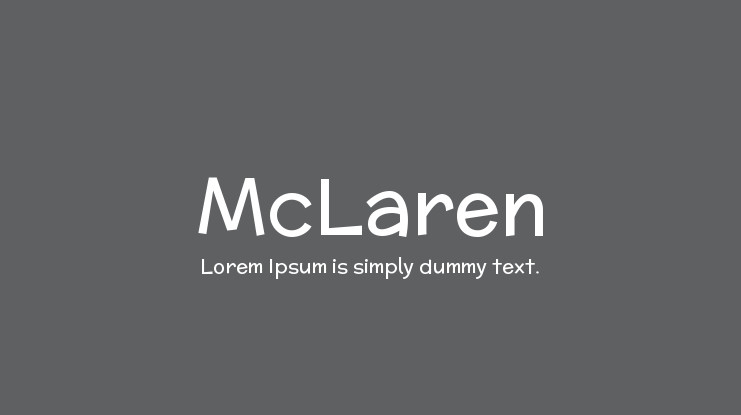 Schriftart McLaren