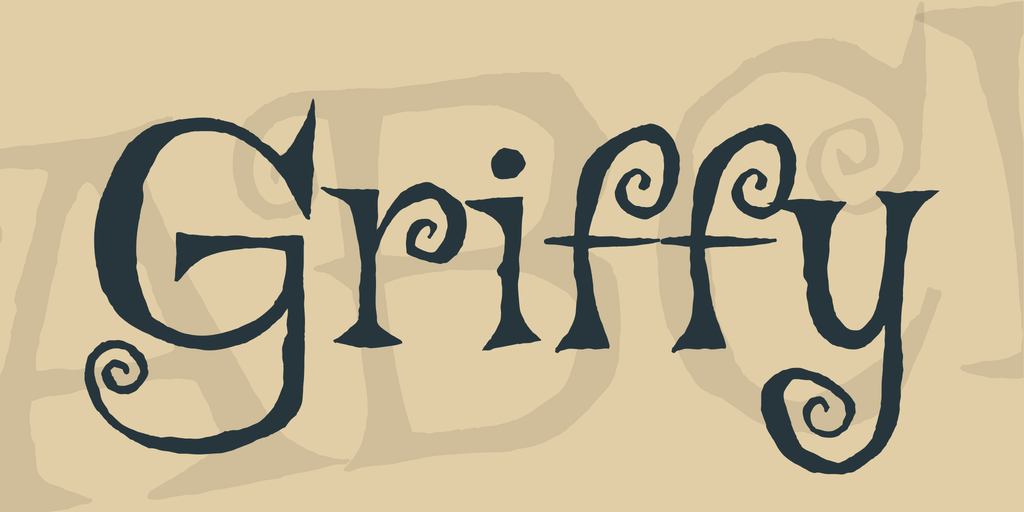 Schriftart Griffy