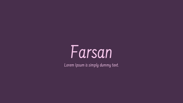 Schriftart Farsan
