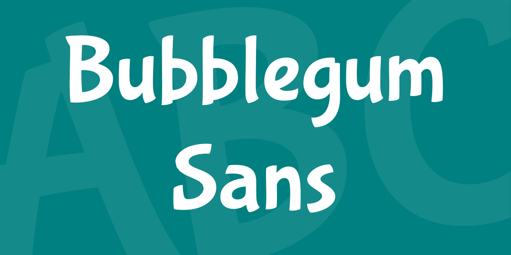 Schriftart Bubblegum Sans