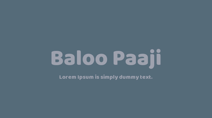 Schriftart Baloo Paaji