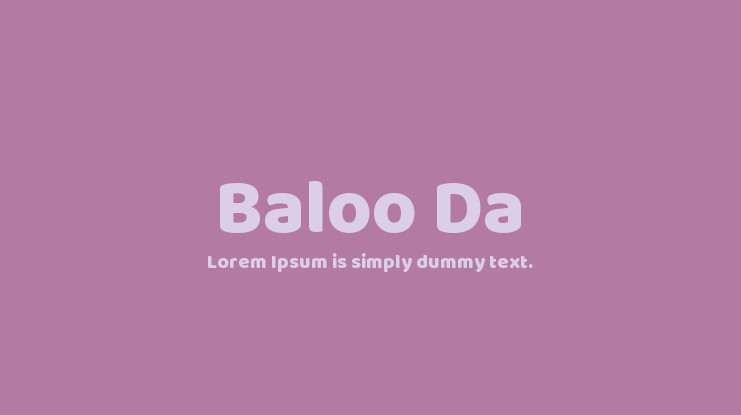 Schriftart Baloo Da