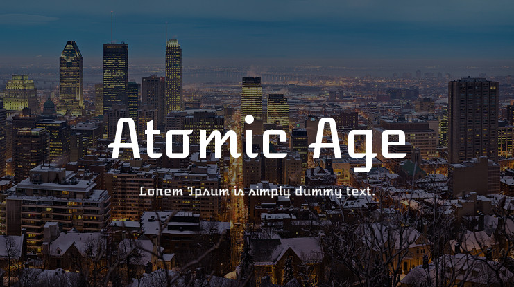 Schriftart Atomic Age
