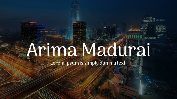 Schriftart Arima Madurai