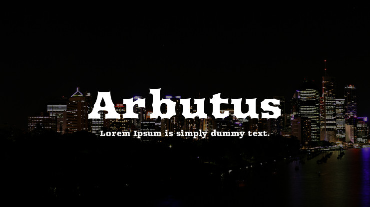 Schriftart Arbutus