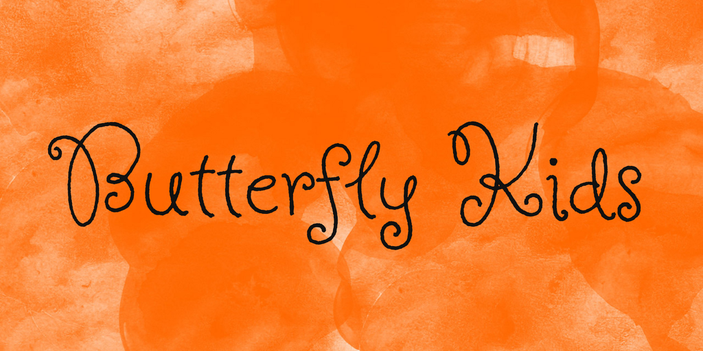 Schriftart Butterfly Kids