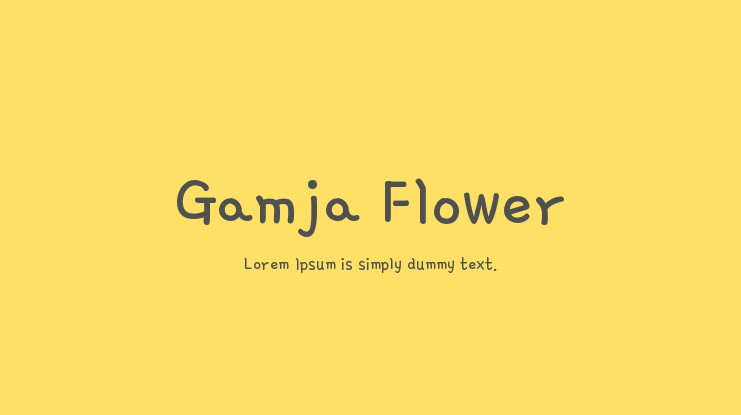 Schriftart Gamja Flower