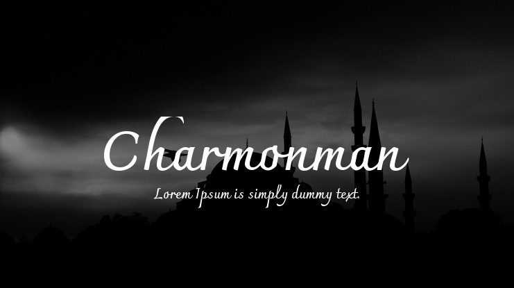 Schriftart Charmonman