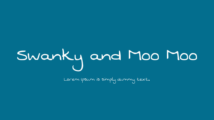 Schriftart Swanky and Moo Moo