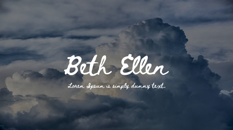 Schriftart Beth Ellen