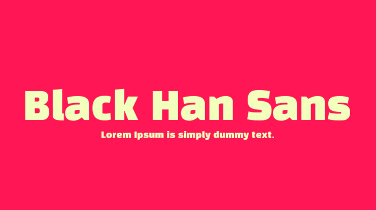Schriftart Black Han Sans