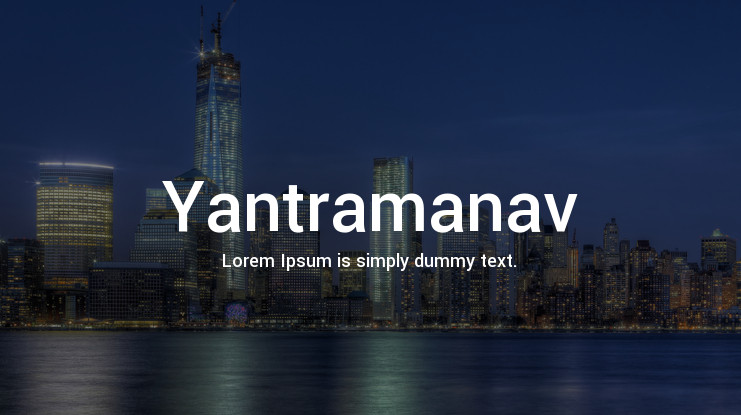 Schriftart Yantramanav