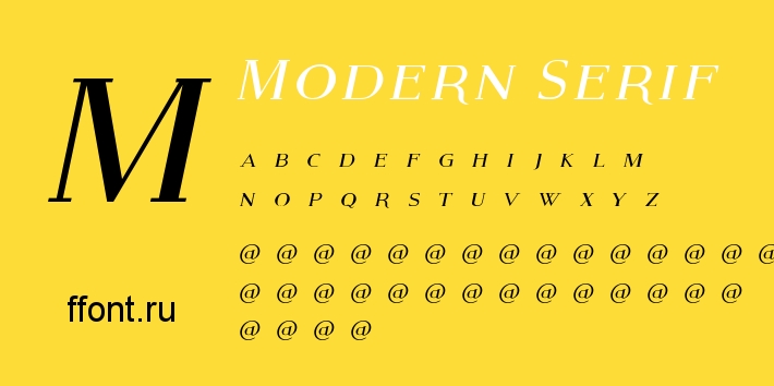 Schriftart Modern Serif