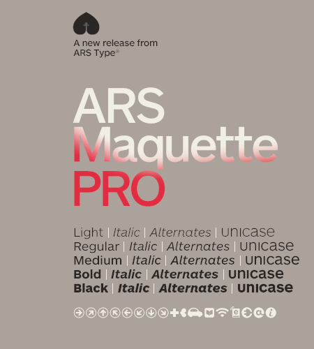 Schriftart ARS Maquette Pro