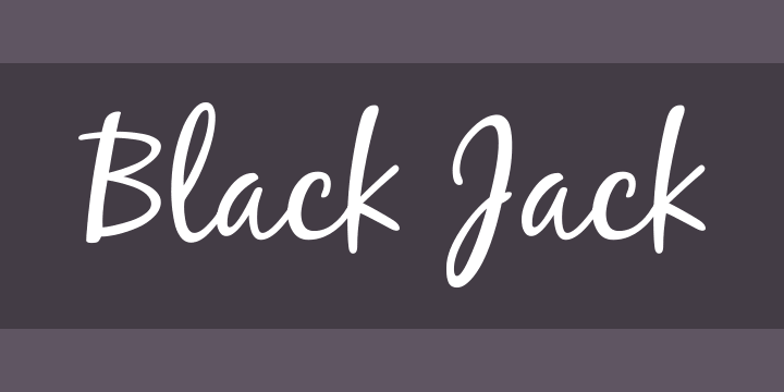 Schriftart Black Jack