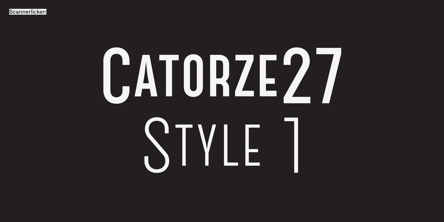 Schriftart Catorze27 Style1