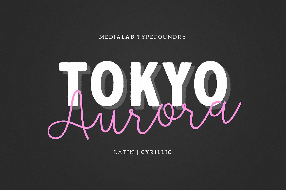 Schriftart ML Tokyo Aurora