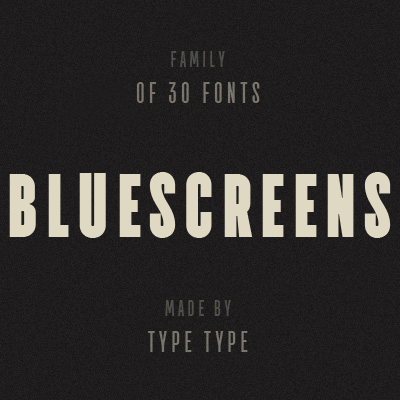 Schriftart TT Bluescreens