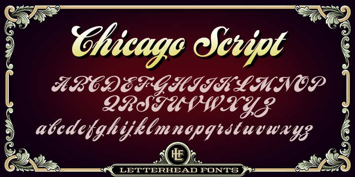 Schriftart LHF Chicago Script