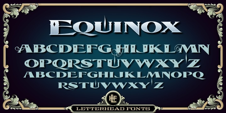 Schriftart LHF Equinox