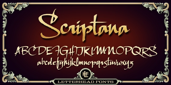 Schriftart LHF Scriptana