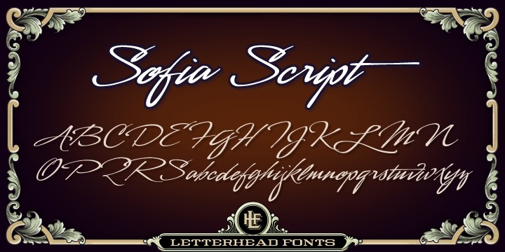 Schriftart LHF Sofia Script