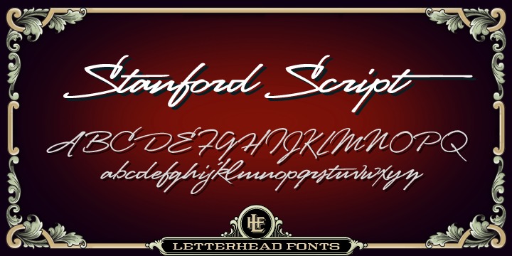 Schriftart LHF Stanford Script