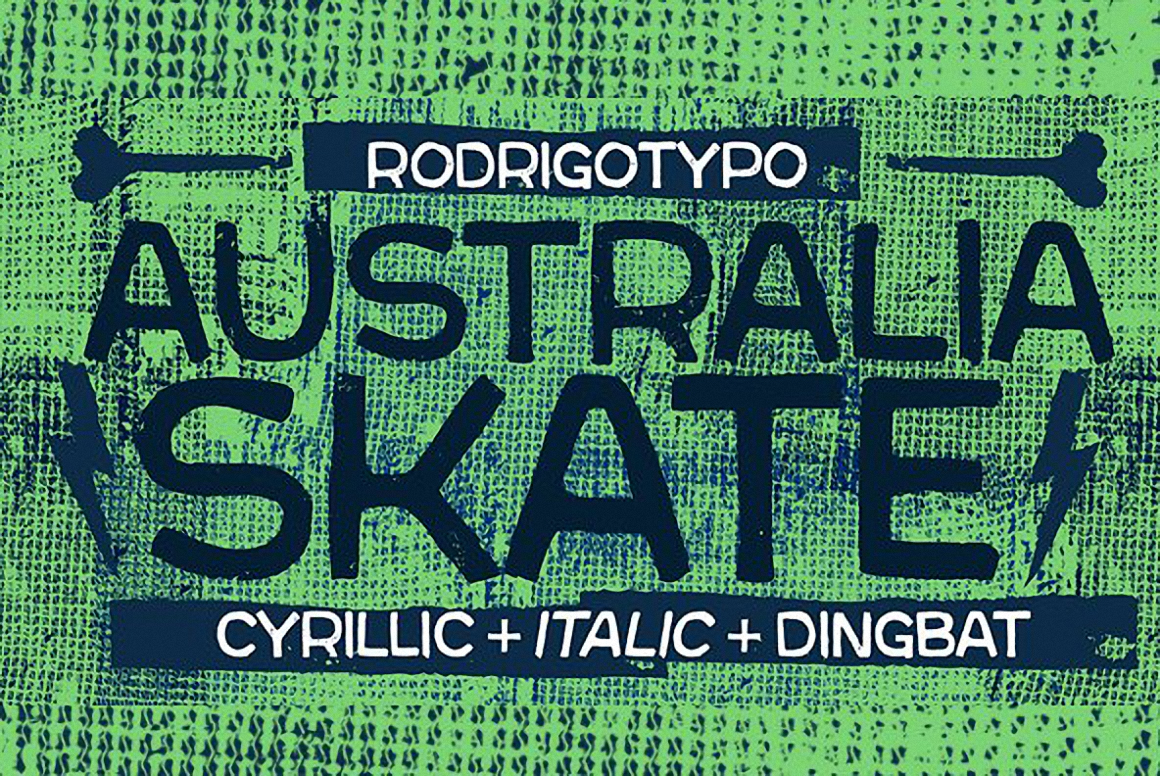 Schriftart Australia Skate