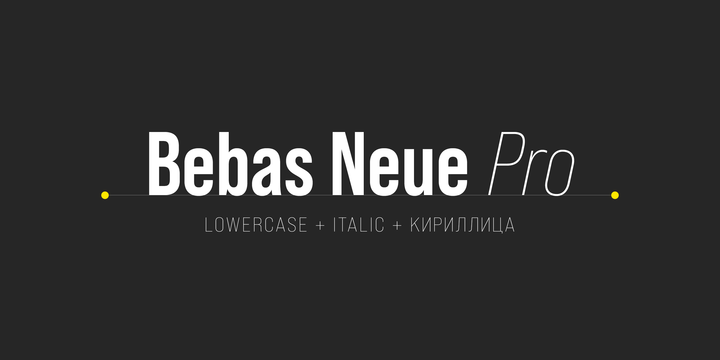 Schriftart Bebas Neue Pro