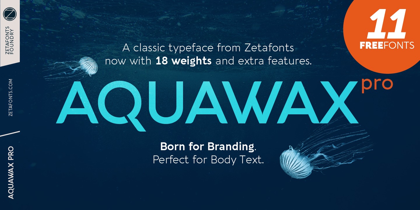 Schriftart Aquawax Pro