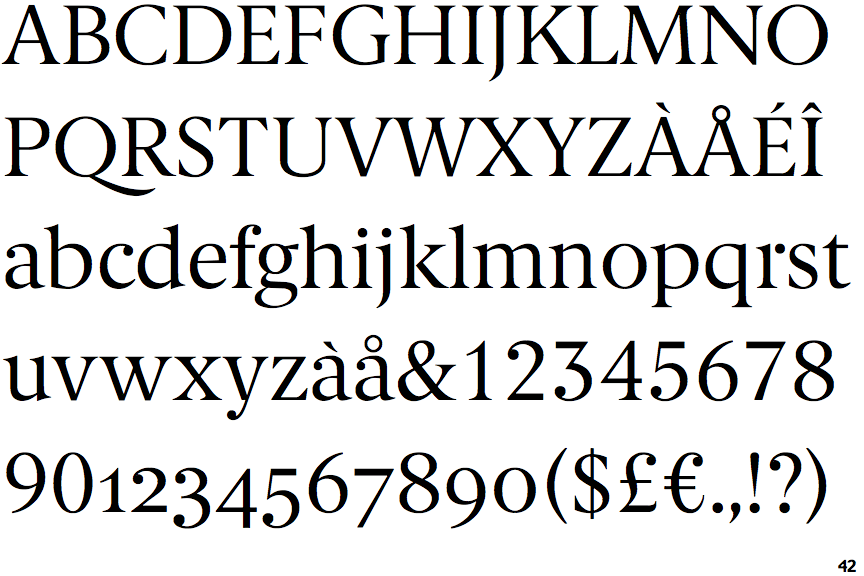 Schriftart Berlingske Serif
