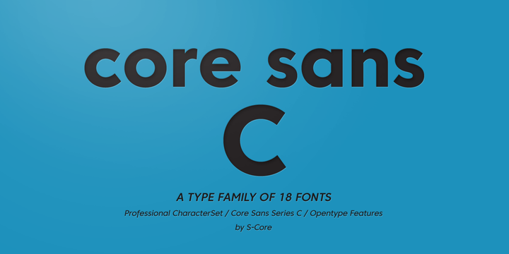 Schriftart Core Sans C