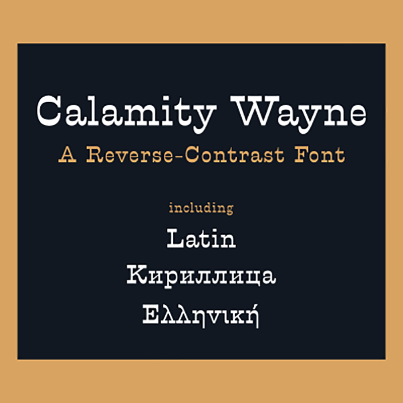 Schriftart Calamity Wayne
