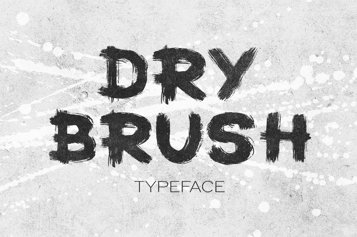 Schriftart Dry brush