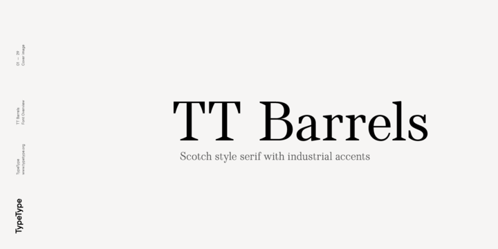 Schriftart TT Barrels