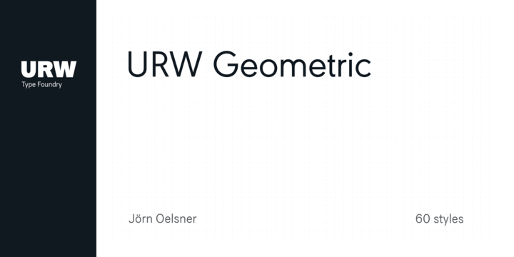 Schriftart URW Geometric