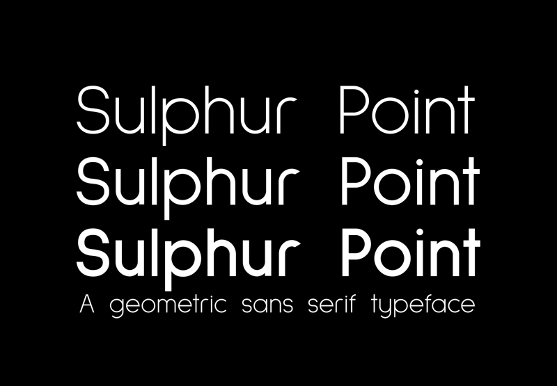 Schriftart Sulphur Point