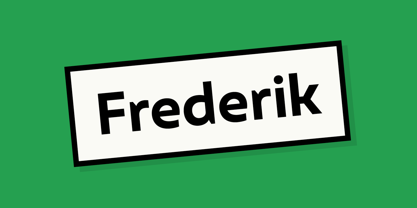 Schriftart Frederik