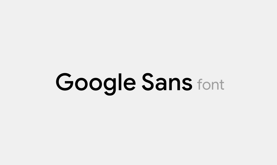 Schriftart Google Sans