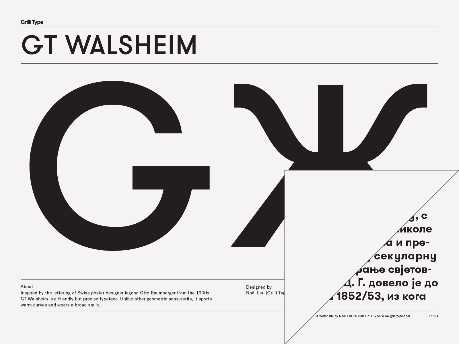 Schriftart GT Walsheim Pro