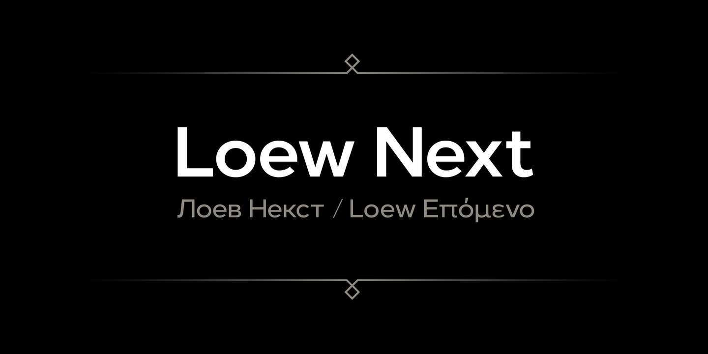 Schriftart Loew Next